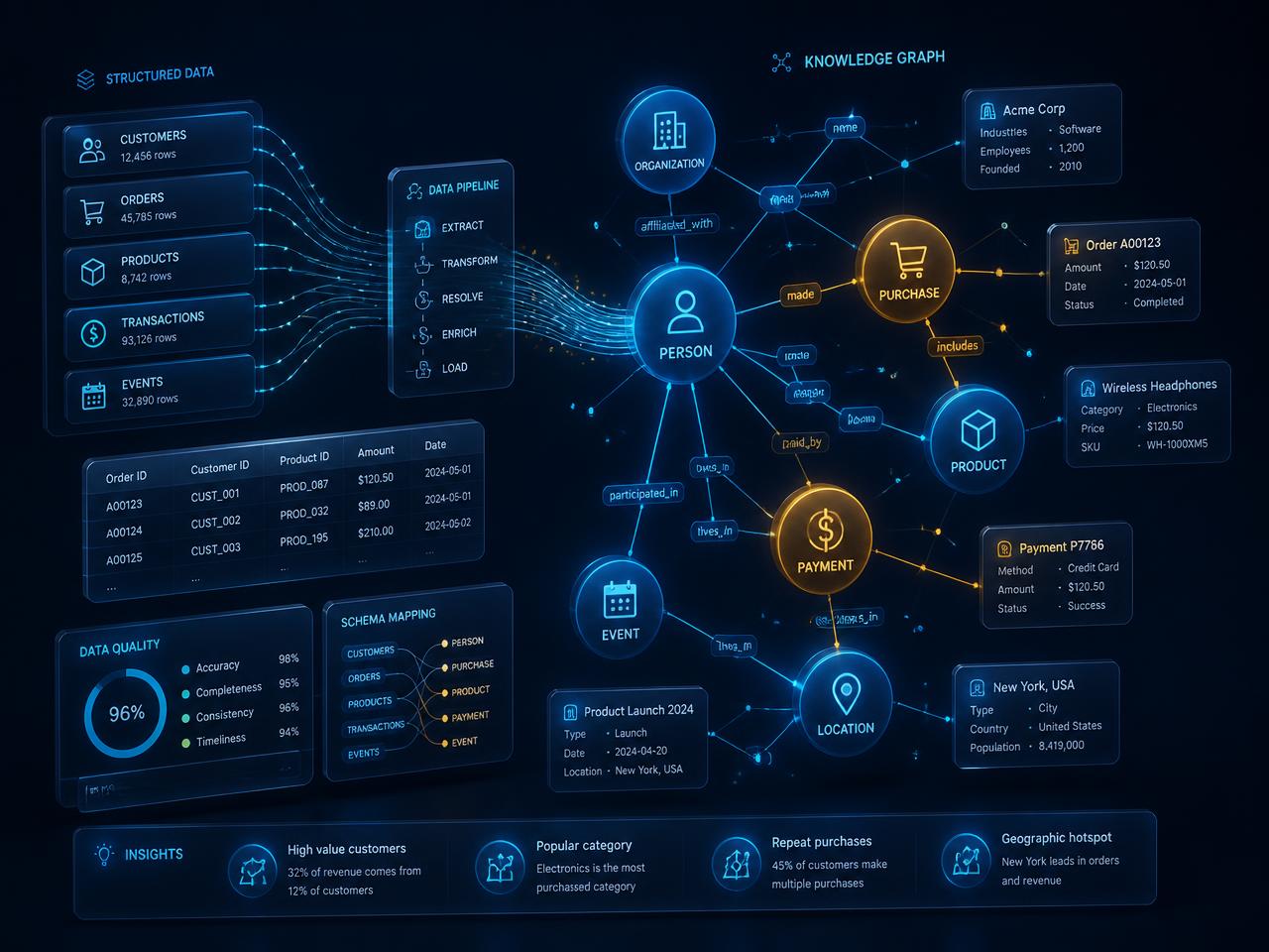 Datos estructurados y grafo de entidades para optimización GEO Grafo de entidades y datos estructurados conectados para motores generativos